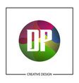 Initial Letter Dp Logo Template Design Royalty Free Vector