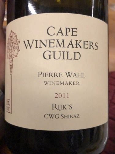 Rijk S Cape Winemakers Guild Shiraz Vivino Us