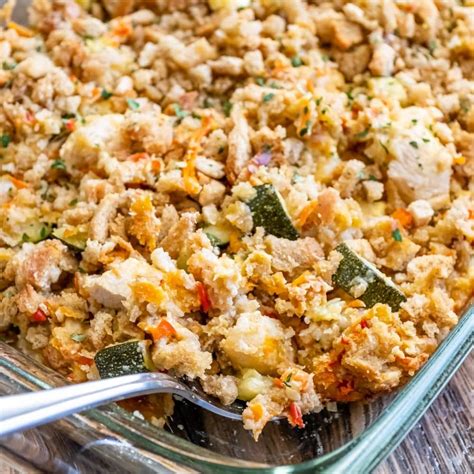 Chicken Zucchini Casserole With Stuffing 100k Recipes