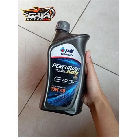 Jual PTT Evotec Performa Syntec Plus API SP 10W 40 1 Liter Thailand