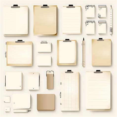 premium ai image  set  paper  texture design difference size