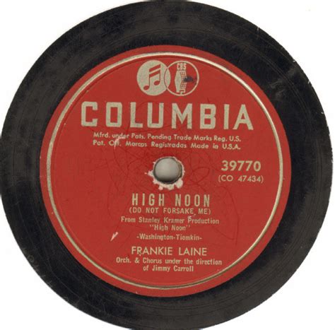 Frankie Laine High Noon Do Not Forsake Me Rock Of Gibraltar 1952