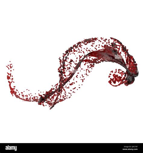 3d Illustration Of Realistic Blood Splash Stock Photo Alamy