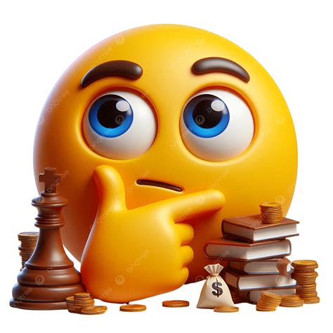 Thinking Emoji With Hand Gesture, Thinking Emoji, Emoji, Hand Gesture