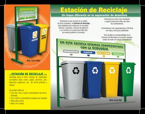 A Contenedores Estacion De Reciclaje Isla Papeleras Ppt