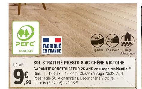 Promo Sol Stratifi Presto C Ch Ne Victoire Chez E Leclerc Brico