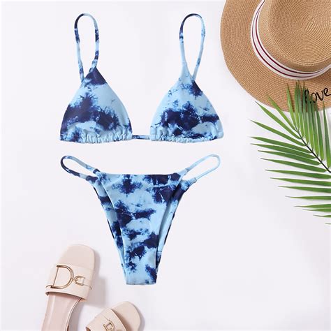 Tawop Swim Suits For Women 2025 Comfortable Swimwear Two Piece Bikini Tie Summer Clearance