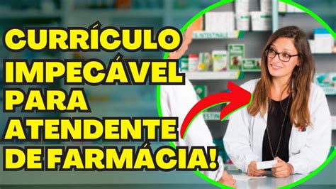 Como CRIAR um CURRÍCULO de SUCESSO para ATENDENTE DE FARMÁCIA Veja