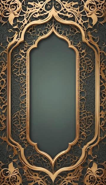 A gold framed mirror with a gold frame | Premium AI-generated image