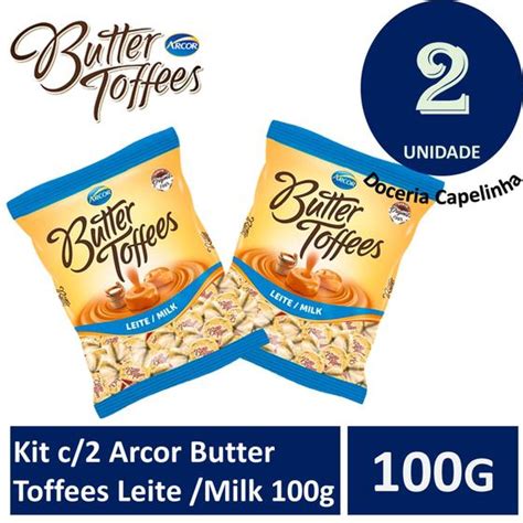 Kit C2 Arcor Butter Toffees Leite Milk 100g Balas Magazine Luiza