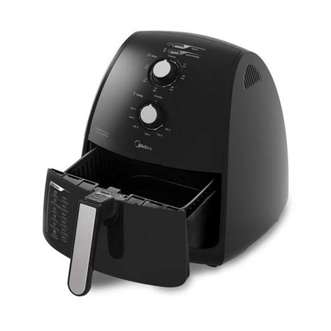 Fritadeira Elétrica Air Fryer Midea Frp41 Liva sem Óleo 4 Litros Preto