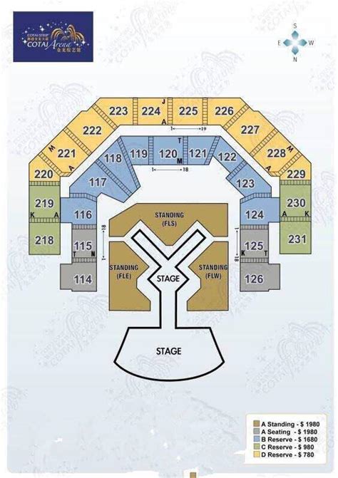 Cotai Arena Seating Chart A Visual Reference Of Charts Chart Master