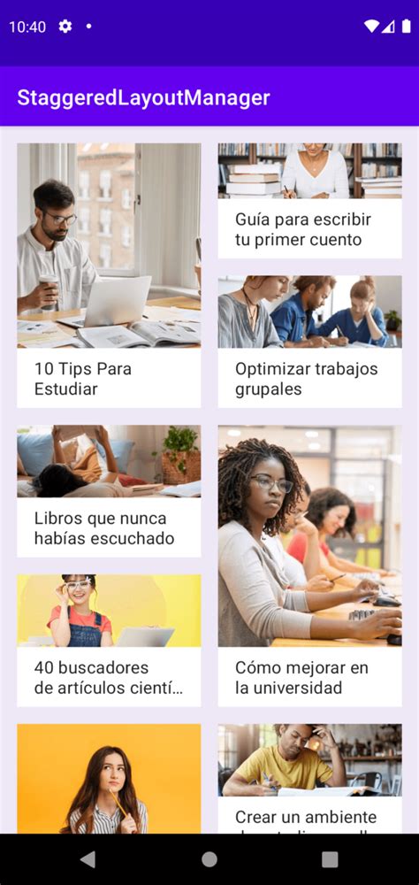 Recyclerview Staggeredgridlayoutmanager Develou