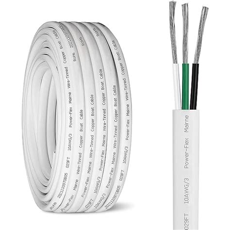 ワイヤは 14 3 AWG UL 1426 The Real Thing Triplex Flat Marine Wire