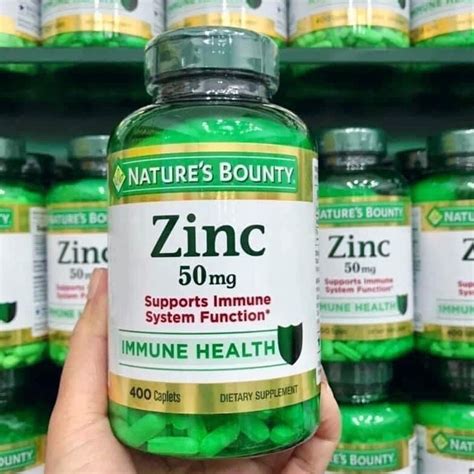 NEW Nature s Bounty Zinc 50 mg 400 เมด วตามนนำเขาจากอเมรกาแท100