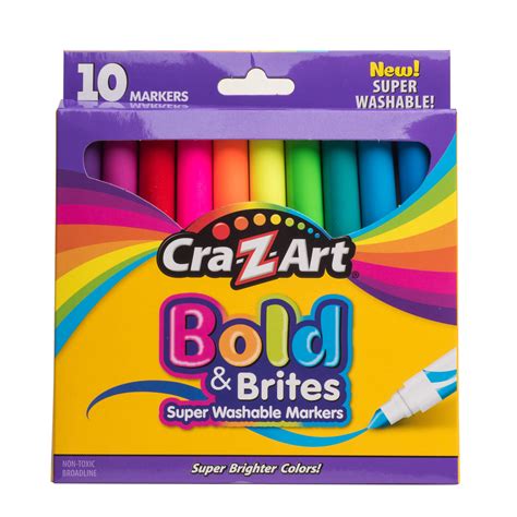 Cra Z Art Bold And Brites Multicolor Super Washable Markers 10 Count