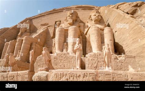 Abu Simbel Egypt February 7 2023 The Two Massive Rock Cut Temples