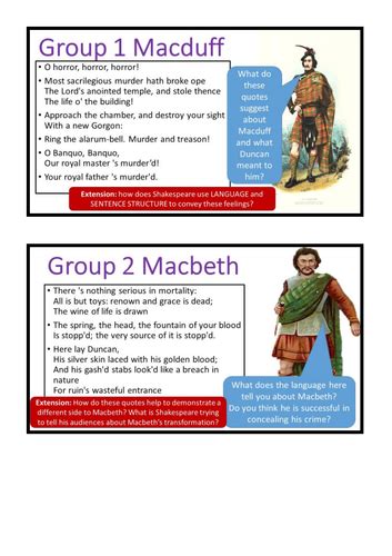 Act 2 Scene 3 Macbeth Gcse English Literature 9 1 Teaching Resources