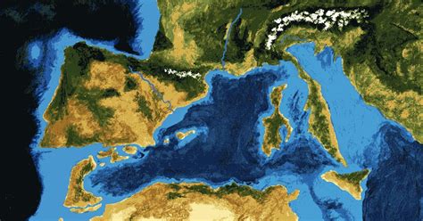 Messinian salinity crisis & Zanclean Flood image series (6.5 million ...