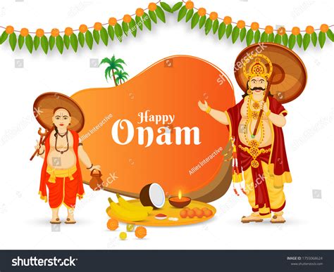 Happy Onam Celebration Poster Design Cheerful Stock Vector (Royalty ...