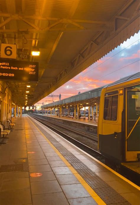 Sunset At The Train Station In 2022 Train City Aesthetic Train