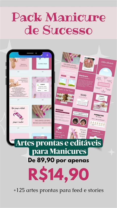 Artes Prontas E Edit Veis Para Manicures Manicure Gel Nails