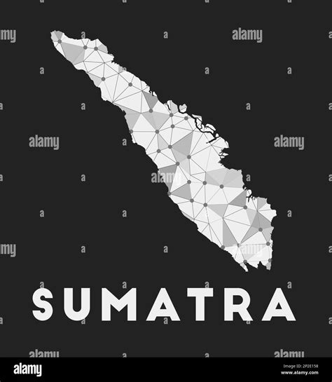 Sumatra Mapa De La Red De Comunicaci N De La Isla Dise O Geom Trico