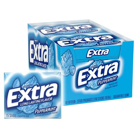 extra gum peppermint chewing gum  pieces packs  count walmart