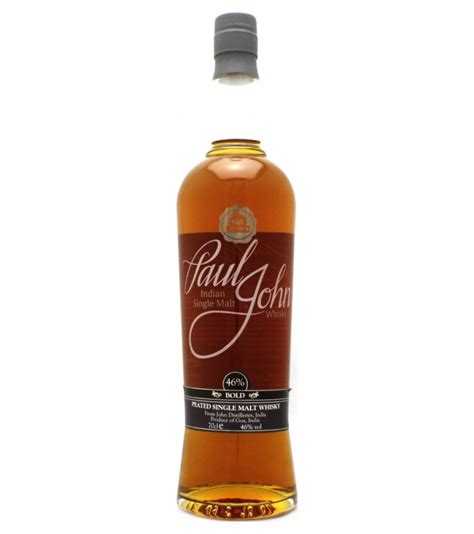 Paul John Bold Peated Indian Single Malt Whisky Dinde Fortement Tourbé