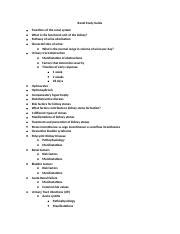 Exam Renal Study Guide Docx Renal Study Guide Functions Of The