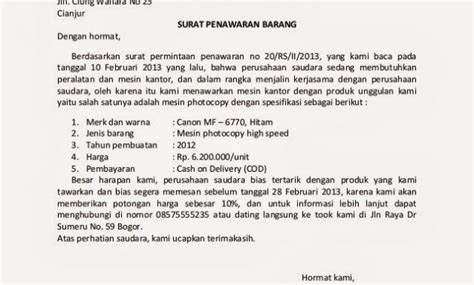 Detail Surat Permintaan Penawaran Barang Koleksi Nomer 35