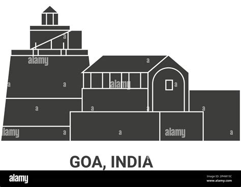 India Goa Travel Landmark Vector Illustration Stock Vector Image And Art