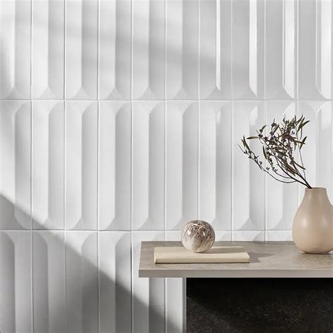 Colorplay Inflex White X D Glossy Crackled Ceramic Tile Tilebar