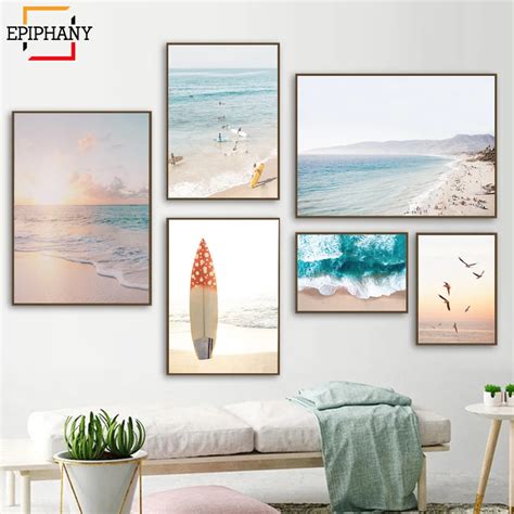 Digital Prints California Beach Photo Canvas Aerial Ocean Photo Wall