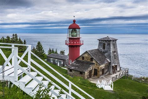 View On The Beautiful Pointe A La Renomm E Lighthouse Covered With