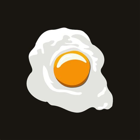 Premium Vector Digital Illustration Of A Fried Egg