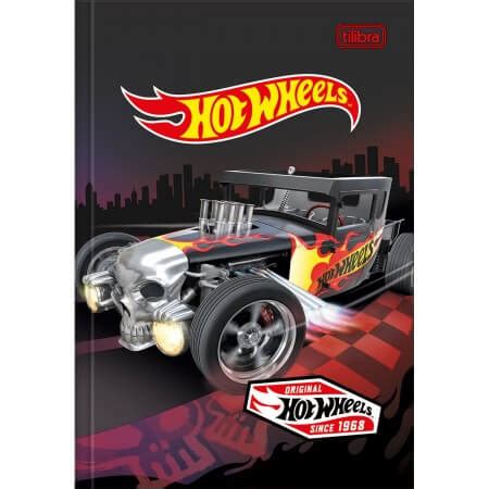 Caderno Brochura Capa Dura Hot Wheels Tilibra Folhas Mundo Do Estudante