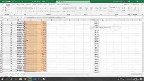 Excel Dynamic Arrays For Audit Sampling Youtube