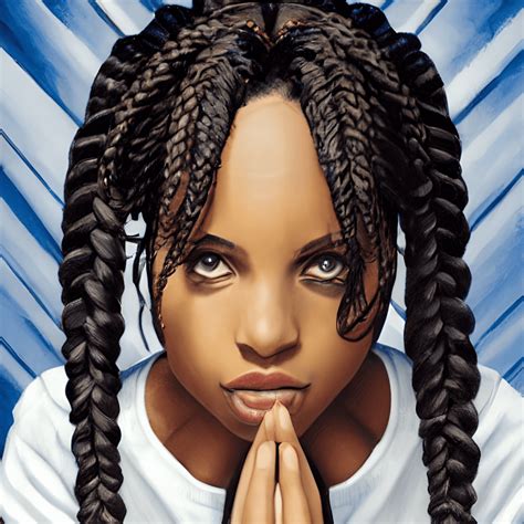 Beautiful African American Woman Praying Creative Fabrica