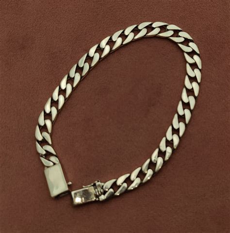 925 Silver Plain Bracelet For Men