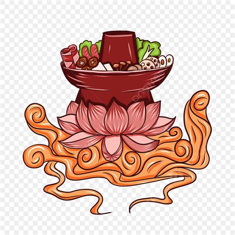 National Tide PNG Transparent Hand Painted National Trendy Gourmet Hot Pot National Trend