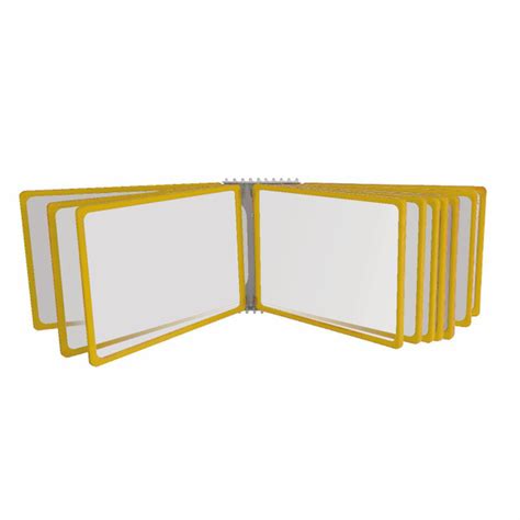 Демонстрационная настенная перекидная система А3 на 10 карманов, желтая ...