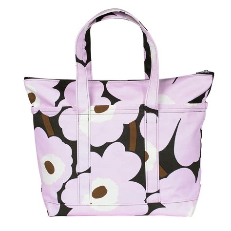 Marimekko Unikko Lilac Brown Uusi Mini Matkuri Bag Marimekko