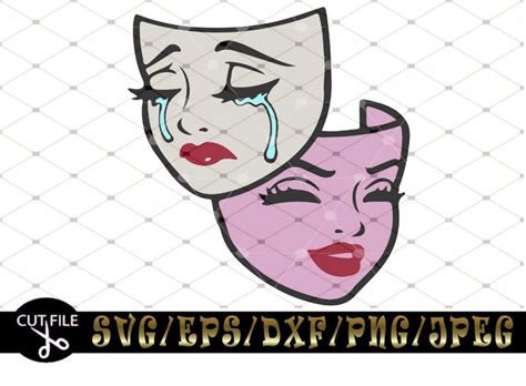 Smile Now Cry Later Svg Masked Girl Faces Svg Layered Etsy