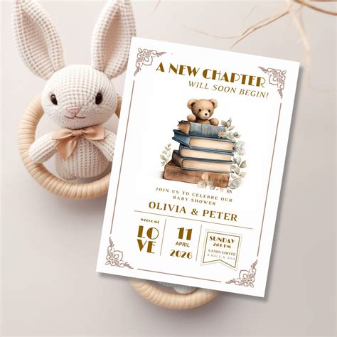 Storybook Baby Shower Invitation Book Themed Baby Shower Invite