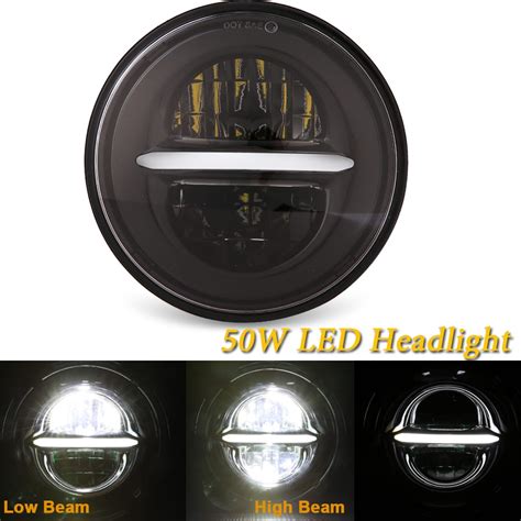 5 75 Inch Motorcycle Led Headlight For Dyna Softail Sportster 883 Xl883 Fxcw 5 3 4 Led Drl 50w