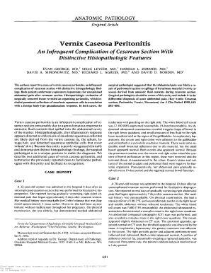 Fillable Online Vernix Caseosa Peritonitis Fax Email Print - pdfFiller