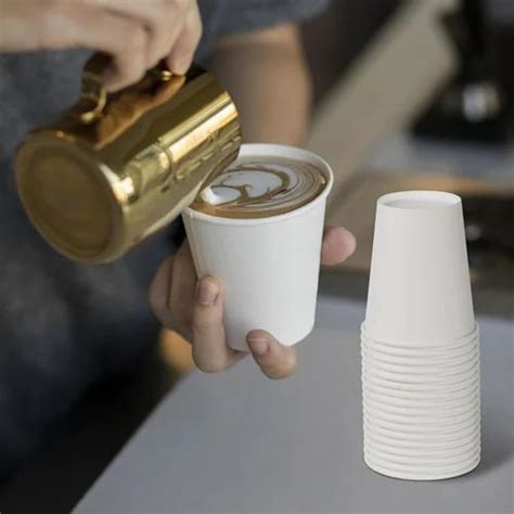 Disposable Paper Coffee Cups Hot Cold Beverage Drinking Cup For Coffee Tea Juice 150ML At Rs