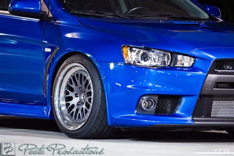 Blue Mitsubishi Evo X Ccw Classic Gunmetal Forged Wheels Ccw Wheels