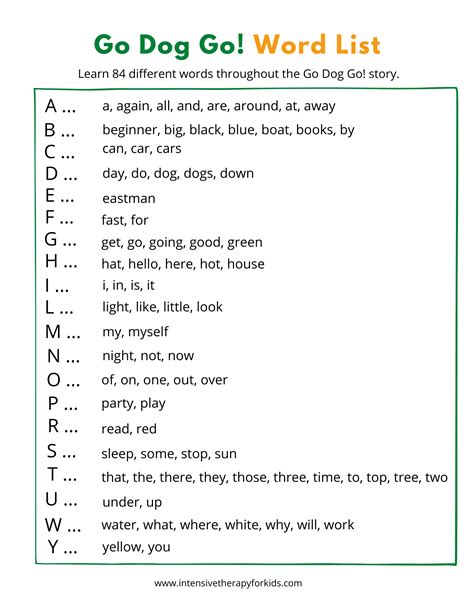 Go Dog Go! Book | Intensive Therapy for Kids